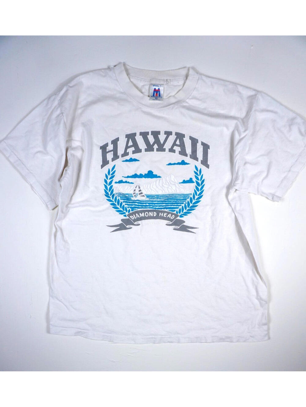 Vintage 90s Hawaiian T Shirt XL Mens Single Stitch Diamond Head Surf Skate Tee